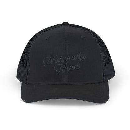 Naturally Tired Snapback w/Black Text